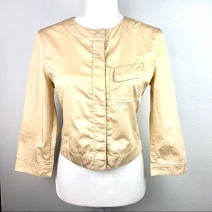 ARMANI Jeans Cropped 3/4 Sleeve Shirt Jacket Top 6